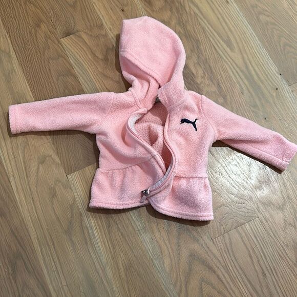 Puma pink fleece jacket 0-3M - Picture 1 of 3